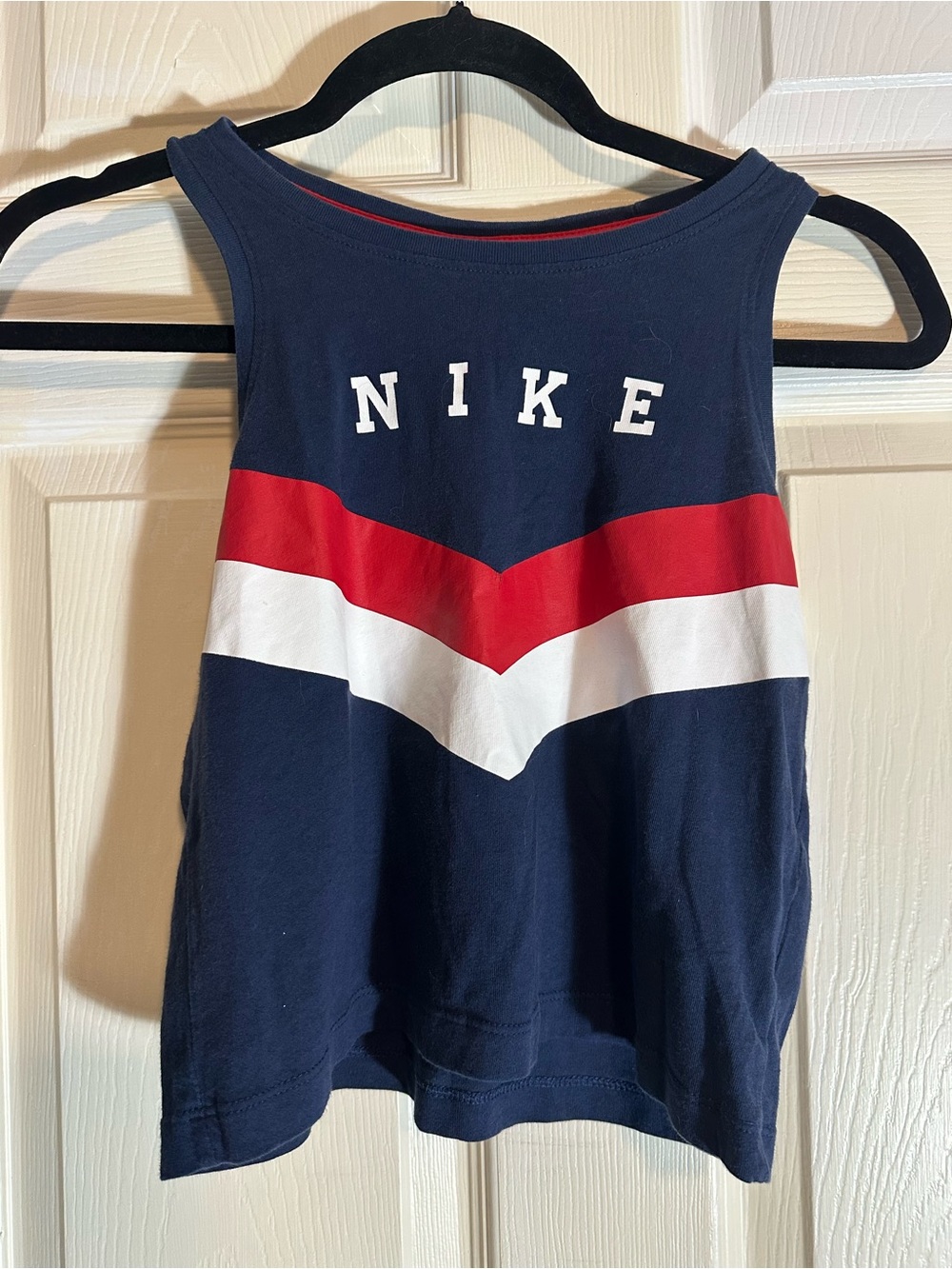 Nike Navy Red White Chevron Logo Tank Top